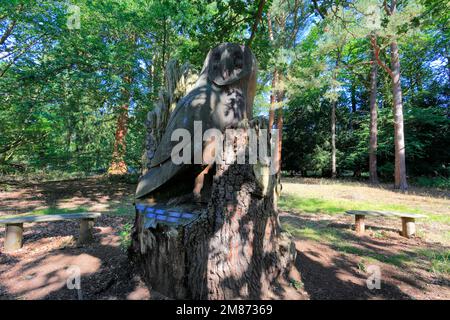 Der Baum des Lebens Skulptur, sandige Heide, Sandy, Bedfordshire, England Stockfoto