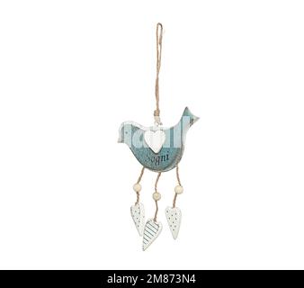 Schnürzeug zum Aufhängen mit verschiedenen Figuren. Geschenk zu Weihnachten, Ostern, Valentinstag, Feiertag, Winter, Sommer, Frühling, Geburtstag Stockfoto