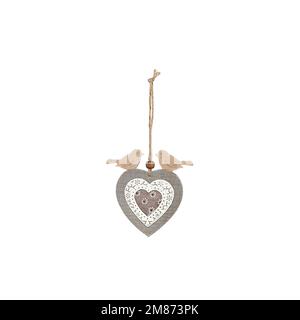 Schnürzeug zum Aufhängen mit verschiedenen Figuren. Geschenk zu Weihnachten, Ostern, Valentinstag, Feiertag, Winter, Sommer, Frühling, Geburtstag Stockfoto