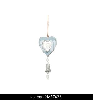 Schnürzeug zum Aufhängen mit verschiedenen Figuren. Geschenk zu Weihnachten, Ostern, Valentinstag, Feiertag, Winter, Sommer, Frühling, Geburtstag Stockfoto