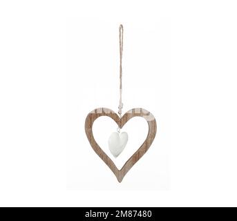 Schnürzeug zum Aufhängen mit verschiedenen Figuren. Geschenk zu Weihnachten, Ostern, Valentinstag, Feiertag, Winter, Sommer, Frühling, Geburtstag Stockfoto