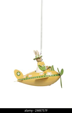 Schnürzeug zum Aufhängen mit verschiedenen Figuren. Geschenk zu Weihnachten, Ostern, Valentinstag, Feiertag, Winter, Sommer, Frühling, Geburtstag Stockfoto