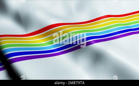 Bundessubjekte der russischen Flagge des jüdischen Autonomen Oblast Stockfoto