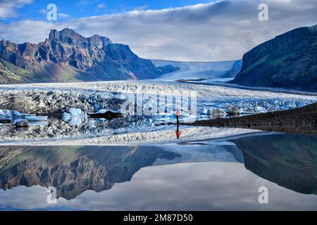 Skaftafellsjokull-Gletscher Stockfoto