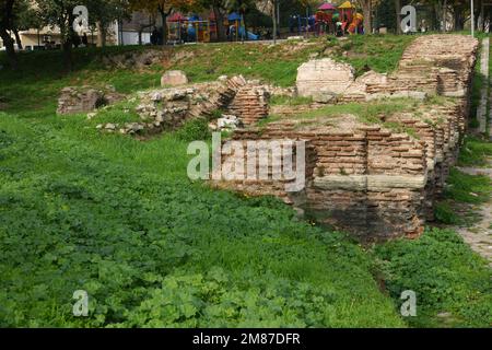 Die Ayios Polyeuktos Kirche in Istanbul, Türkei, wurde von den Byzantinern im 6. Jahrhundert erbaut. Seine Ruinen sind heute noch da. Stockfoto