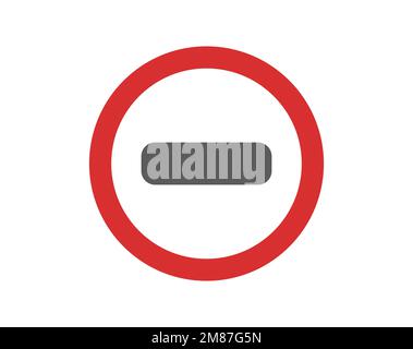 Symbol für isolierte Stopp-Steuerung. Ampelsymbol. Stock Vektor