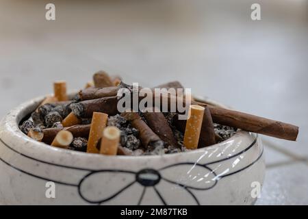 Nikotinsucht Stockfoto