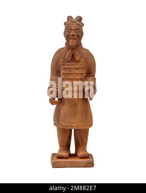 Terrakotta-Armeefigur, Mausoleum des ersten Qin-Kaisers, Bezirk Lintong, Xi'an, Shaanxi, Volksrepublik China Stockfoto