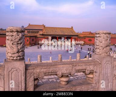 Gate of Heavenly Purity, Inner Court of the Forbidden City (Zǐjìnchéng), Dongcheng, Peking, Volksrepublik China Stockfoto