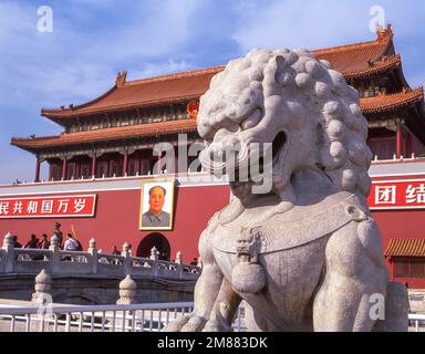 Tiananmen-Tor, Tiananmen-Platz, Dongcheng, Peking, Peking und Nordosten, Die Volksrepublik China Stockfoto