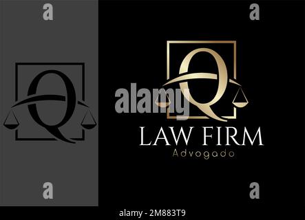 Logo, Advocacy Logo basierend auf dem Anfangsbuchstaben Q Stock Vektor