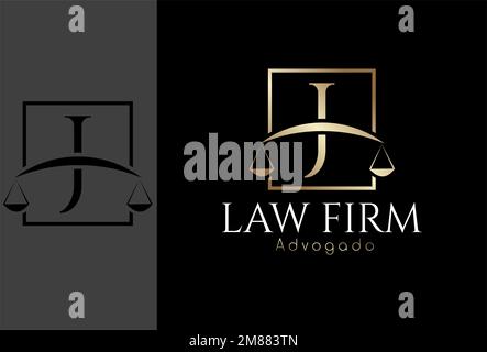 Logo, Advocacy Logo basierend auf dem Anfangsbuchstaben J Stock Vektor