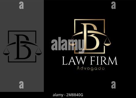 Logo, Advocacy Logo basierend auf dem Anfangsbuchstaben B. Stock Vektor