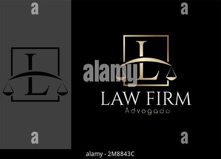 Logo, Advocacy Logo basierend auf dem Anfangsbuchstaben L Stock Vektor