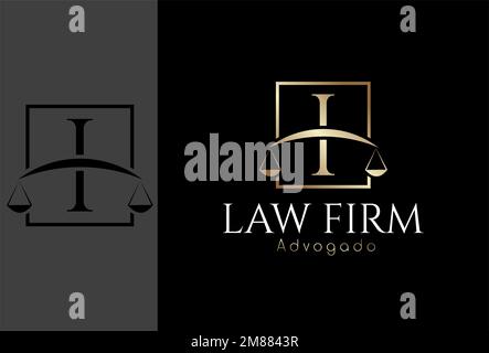 Logo, Advocacy Logo basierend auf dem ersten Buchstaben i Stock Vektor