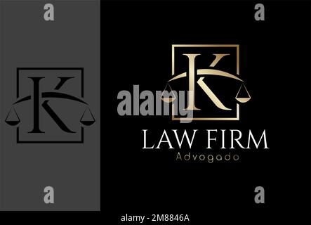 Logo, Advocacy Logo basierend auf dem Anfangsbuchstaben K Stock Vektor