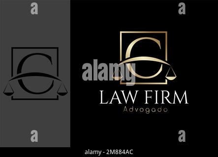 Logo, Advocacy Logo basierend auf dem Anfangsbuchstaben C Stock Vektor