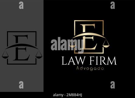 Logo, Advocacy Logo basierend auf dem Anfangsbuchstaben E Stock Vektor