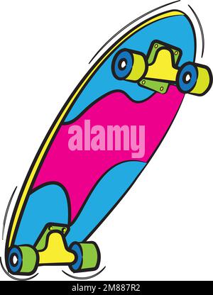 Isolierter Skateboard-Skateboard-Skateboard-Skateboard-Skateboard-Skateboard Stock Vektor