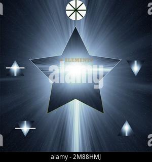 6 Elemente der Natur Stockfoto