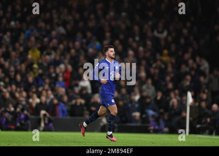 Craven Cottage, Fulham, London, Großbritannien. 12. Januar 2023. Premier League Football, Fulham gegen Chelsea; Mason Mount of Chelsea Credit: Action Plus Sports/Alamy Live News Stockfoto