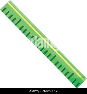 Isoliertes farbiges Lineal Symbol Flacher Entwurfsvektor Stock Vektor