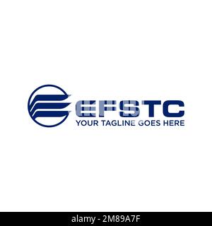Einfache Buchstaben- oder Wort-E-Schriftart mit Flügel- und Kreisform Grafiksymbol Logo-Design abstraktes Konzept Vektormaterial. Zugehörige Initial- oder Transportkosten Stock Vektor