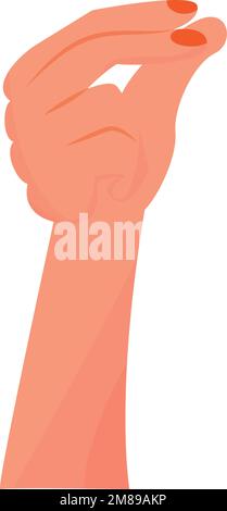 Isolierte Hand beim Einrasten eines Symbols für die Skizze Vektor Stock Vektor