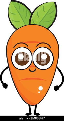 Isolierter, süßer, glücklicher Cartoon-Charakter-Vektor Stock Vektor