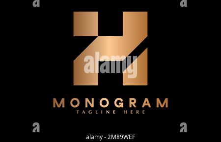 Buchstabe h moderner Buchstabe abstraktes Monogramm-Vektor-Logo-Template Stock Vektor