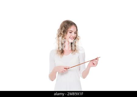 Glückliche ausländische Lehrerinnen Stockfoto