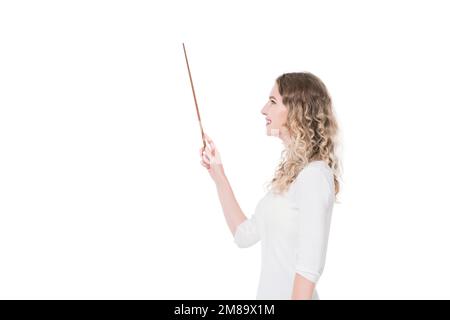 Glückliche ausländische Lehrerinnen Stockfoto