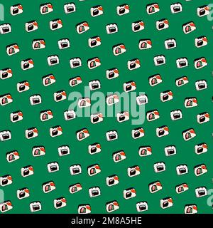 Vektorrollenmuster auf weißem Hintergrund. Stock Vektor