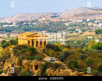 Tempel der Concordia - Tal der Tempel archäologische Stätte - Agrigento, Sizilien, Italien Stockfoto
