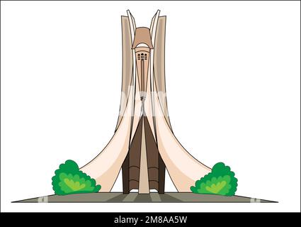 Denkmal der Ikone des freien Märtyrers Stock Vektor
