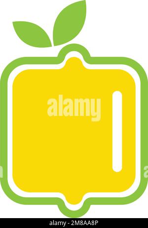 Lemon Icon Logo-Design-Illustration Stock Vektor