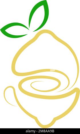 Lemon Icon Logo-Design-Illustration Stock Vektor