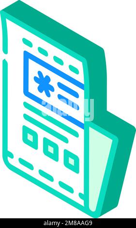 vektordarstellung des isometrischen Icons mit sofortiger Kaltkompression Stock Vektor