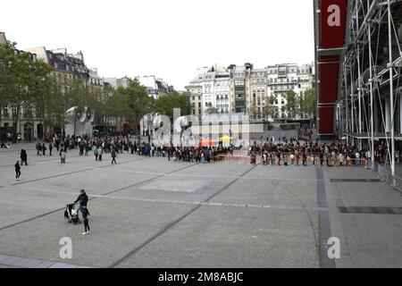 Paris, France - October 24, 2022: The outside of the Centre Georges Pompidou in Paris. Stockfoto