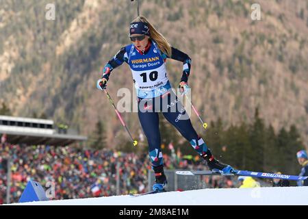 Ingrid Landmark TANDREVOLD (NOR), Action, Single Action, Single Image, Cut Out, Ganzkörperaufnahme, ganze Figur. IBU Biathlon World Cup Women 15km Einzelperson am 12. Januar 2023 in Ruhpolding, Staffel 2022/23. ? Stockfoto