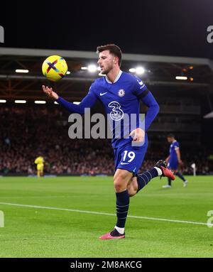 London, England, 12. Januar 2023. Mason Mount of Chelsea während des Premier League-Spiels in Craven Cottage, London. Der Bildausdruck sollte lauten: David Klein/Sportimage Stockfoto