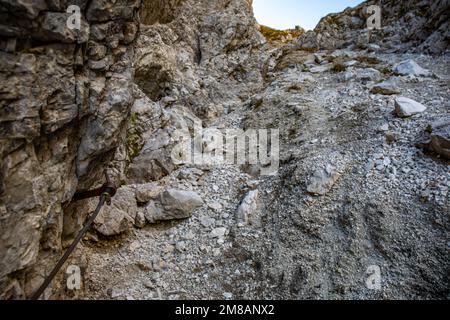 Wanderung über Plemenice nach Triglav Stockfoto