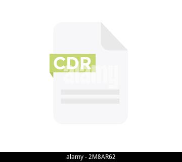 Dateiformat CDR-Logo-Design. Symbol für Dokumentdatei. Element für Anwendungen, Websites und Datendienste. Format und Erweiterung von Dokumenten Vektordesign. Stock Vektor