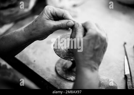 Tonfiguren machen Kunstwerke Stockfoto