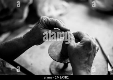 Tonfiguren machen Kunstwerke Stockfoto