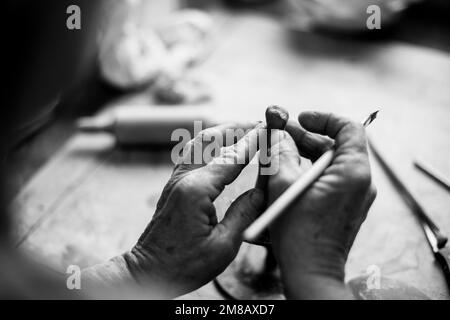 Tonfiguren machen Kunstwerke Stockfoto