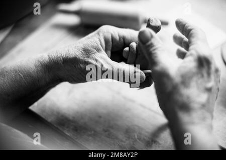 Tonfiguren machen Kunstwerke Stockfoto