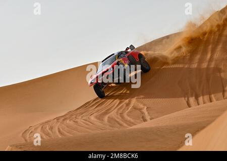 #201 LOEB Sébastien (Fra), LURQUIN Fabian (Bel), Bahrain RAID Extreme, BRX, Prodrive Hunter, Auto, FIA W2RC, Action während der Stage 12 des Dakar 2023 zwischen dem Leere Quarter Marathon und Shaybah, am 13. Januar 2023 in Shaybah, Saudi-Arabien - Stockfoto