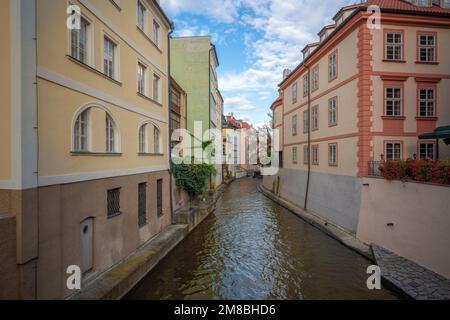 Prag Little Venice - Certovka-Kanal - Prag, Tschechische Republik Stockfoto