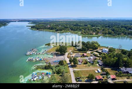 ‚Etang du Stock‘, Teich, der in den ‚Canal des Houilleres‘, Moselle fließt Stockfoto